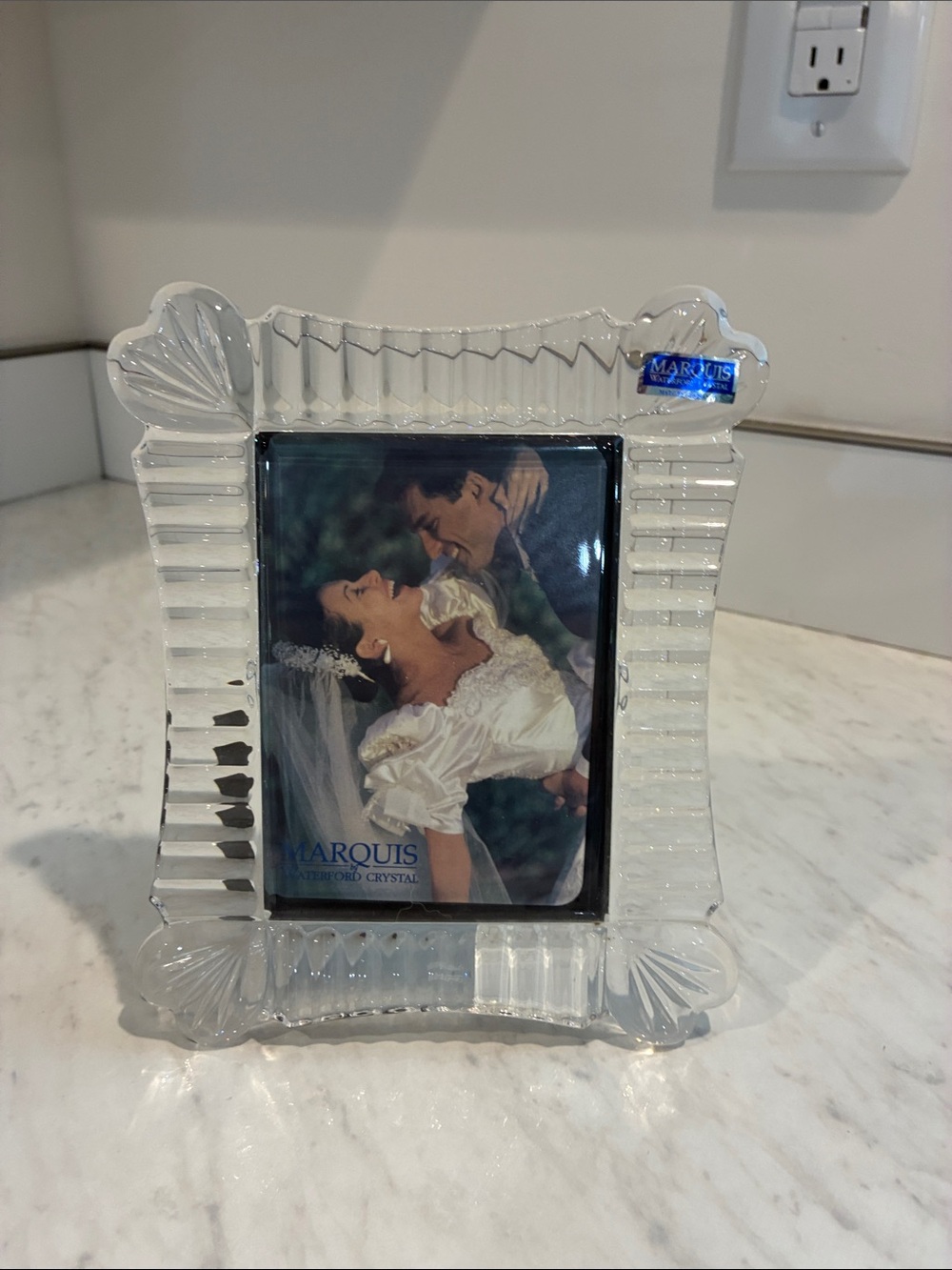 Waterford Crystal Clear Glass Marquis Picture Frame